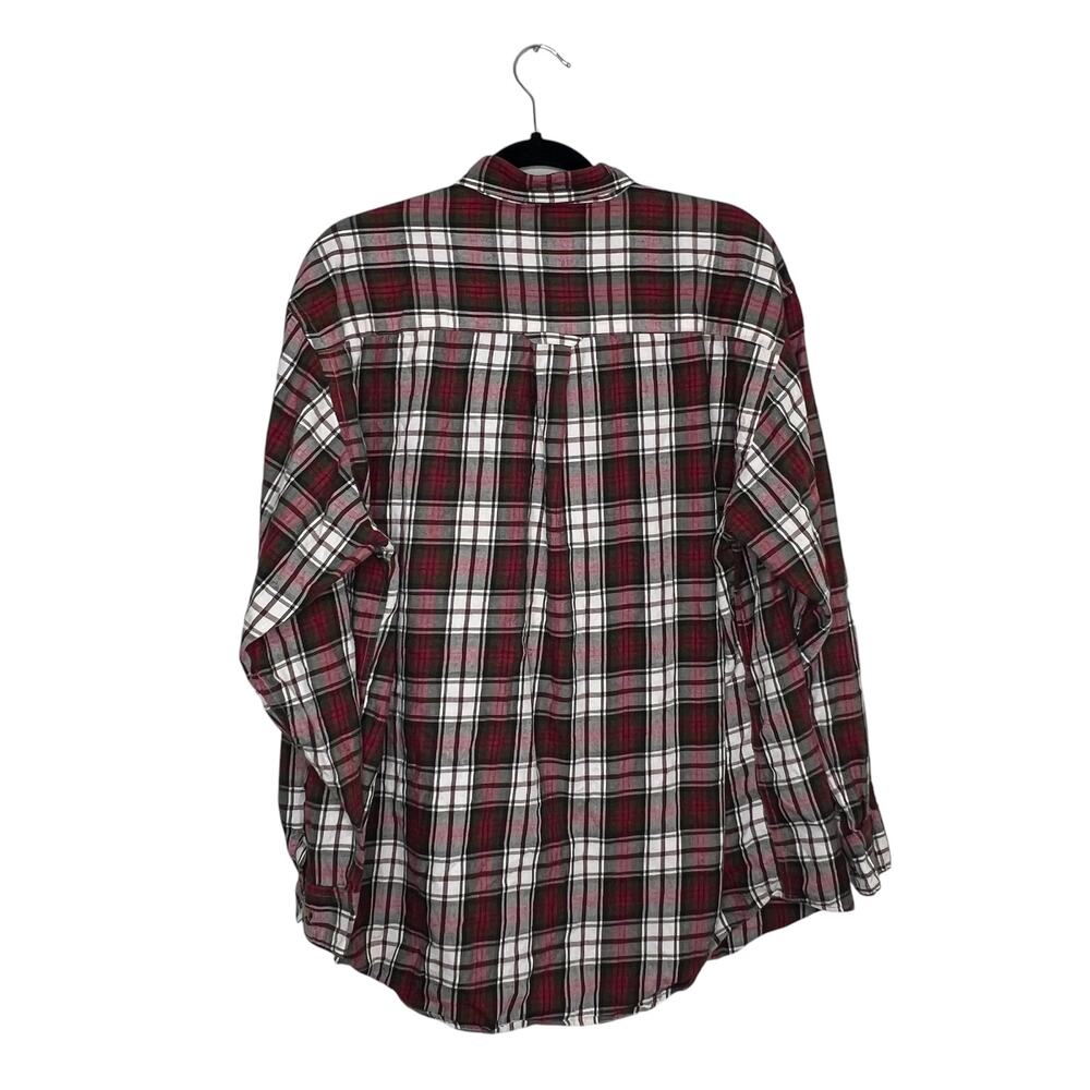 Pendleton Red Plaid Button Down Long Sleeve Size … - image 5